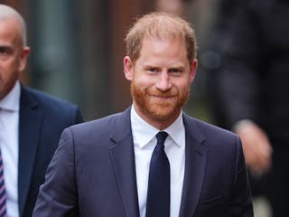 Prince Harry pictured arriving at the High Court